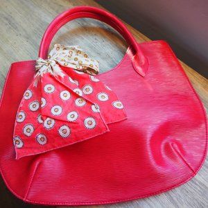 NWOT - Red Purse with Scarf Accent